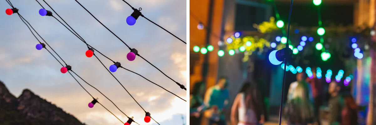 Lampki LED TWINKLY Festoon 20 RGB - BT Wi-Fi/Bluetooth Sieciowe 20 żarówek ip44