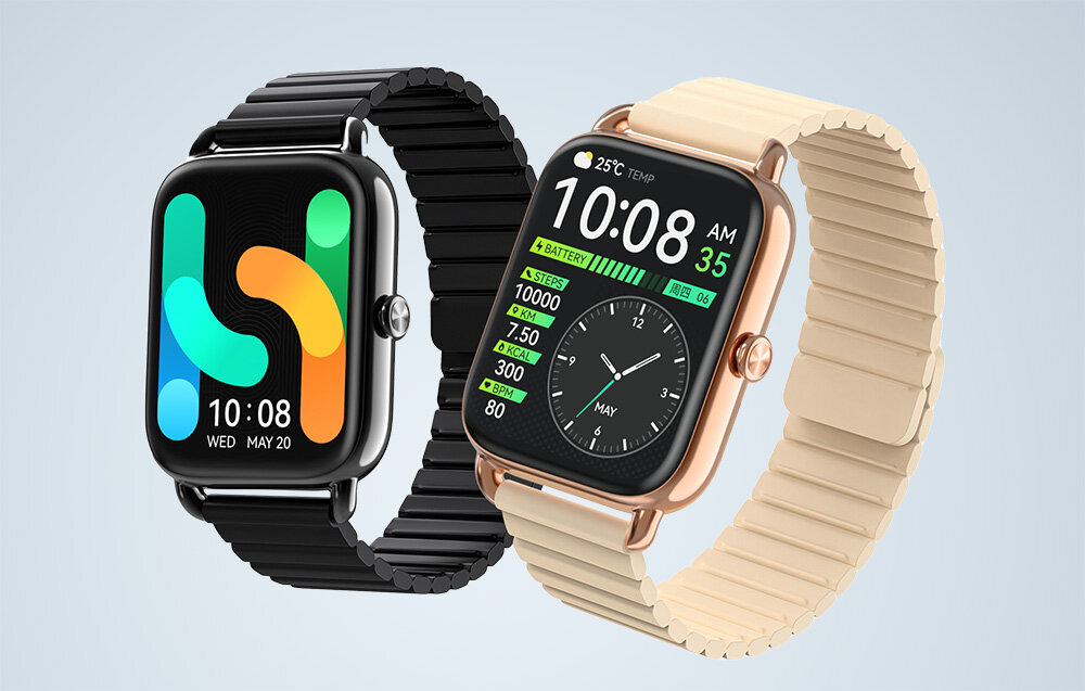 Smartwatch Haylou RS4 Plus ekran bateria czujniki zdrowie sport pasek ładowanie pojemność rozdzielczość łączność sterowanie krew puls rozmowy smartfon aplikacja