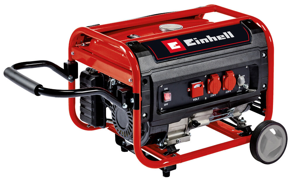 Agregat prądotwórczy EINHELL TC-PG 35-E5 solidne niezawodne zrodlo energii do uzytku w warunkach domowych na placach budowy kempingach wydajny trwaly latwy w obsludze 4-suwowy silnik benzynowy moc ciagla 2600 watow do 3100 watow