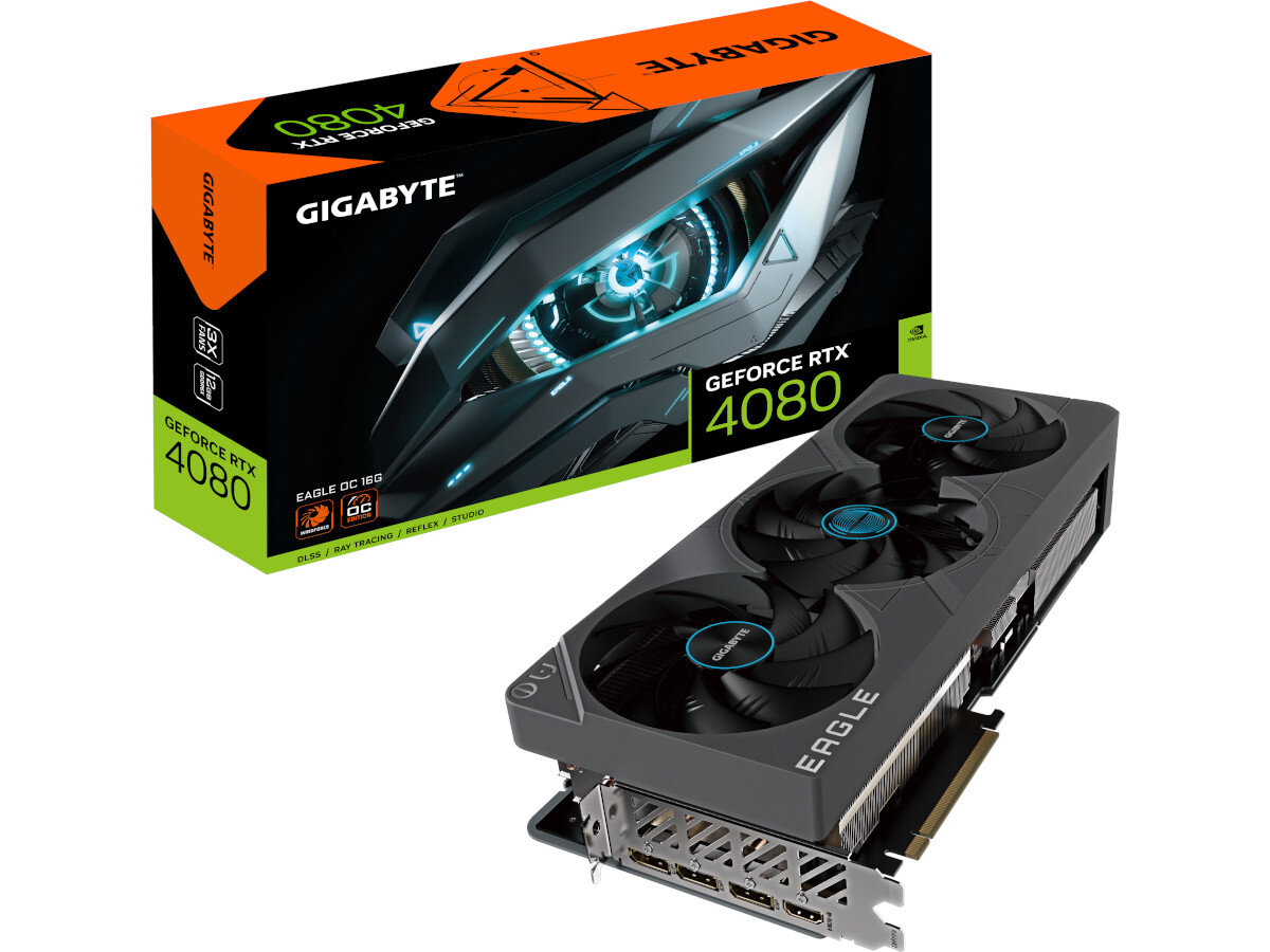 Karta graficzna GIGABYTE GeForce RTX 4080 Eagle OC 16GB zawartosc zestawu