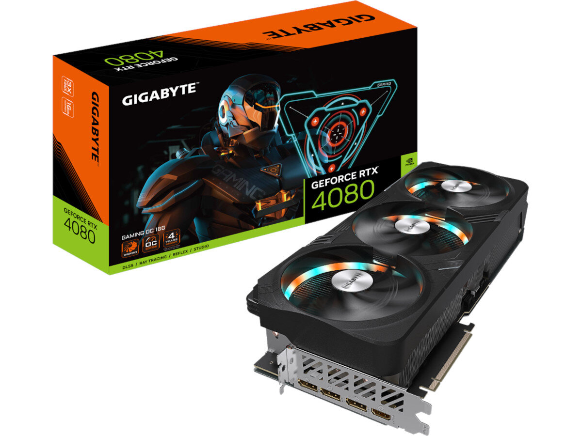 Karta graficzna GIGABYTE GeForce RTX 4080 Gaming OC 16GB zawartosc zestawu