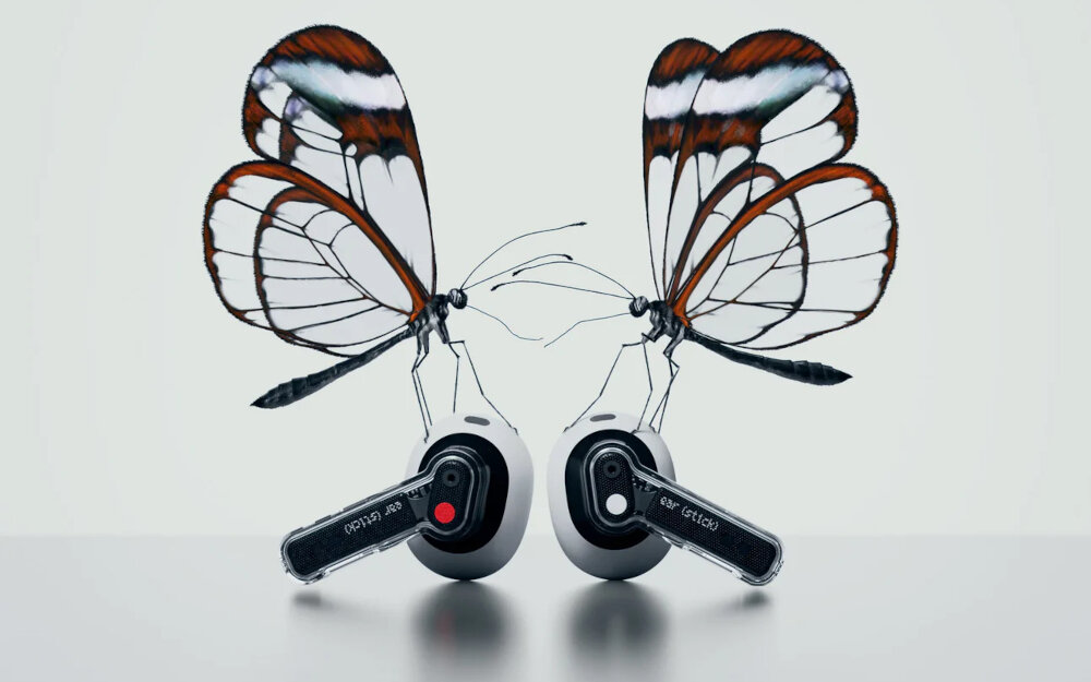 Słuchawki douszne NOTHING Ear Stick Biało-czarny