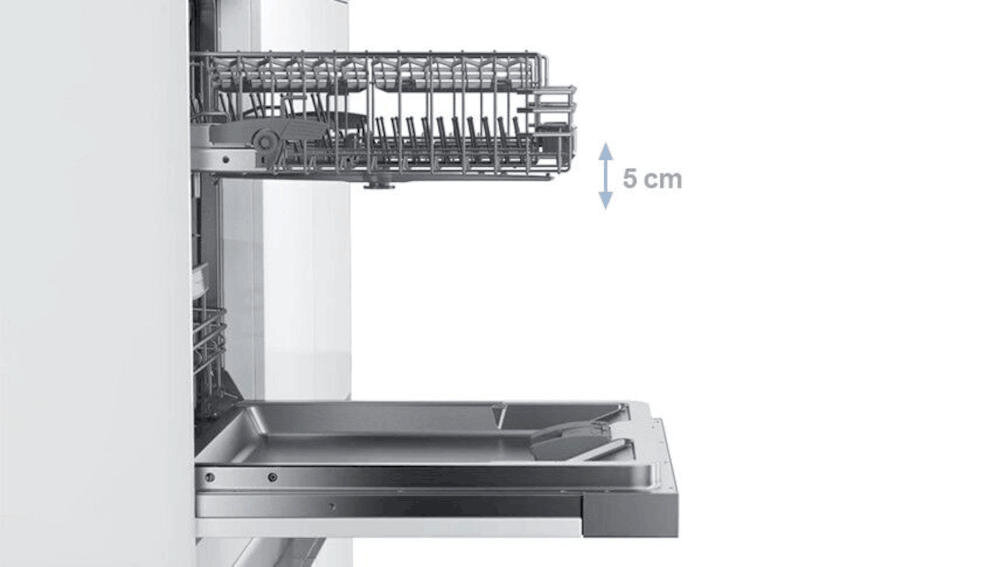 BOSCH SMS4HMI02E system regulacja kosz rackmatic dostosowanie potrzeby wysokość wnętrze