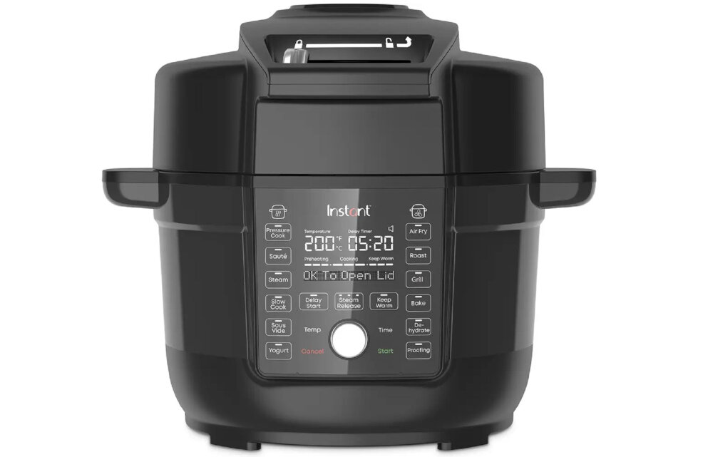 Frytkownica beztluszczowa INSTANT POT Duo Crisp Ultimate Lid 8 Air Fryer czyszczenie ochrona przed przegrzaniem
