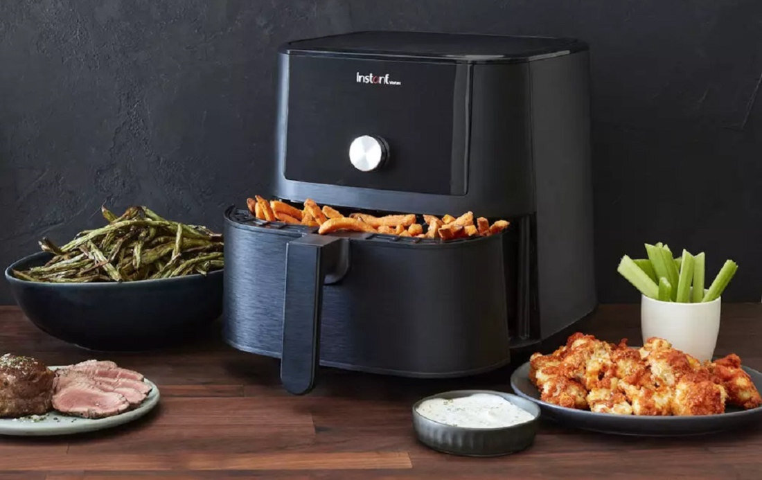 Frytkownica beztluszczowa INSTANT POT Vortex 4 Air Fryer wielofunkcyjne urzadzenie kompaktowe wymiary technologia obiegu powietrza EvenCrisp™ opcja Reheat