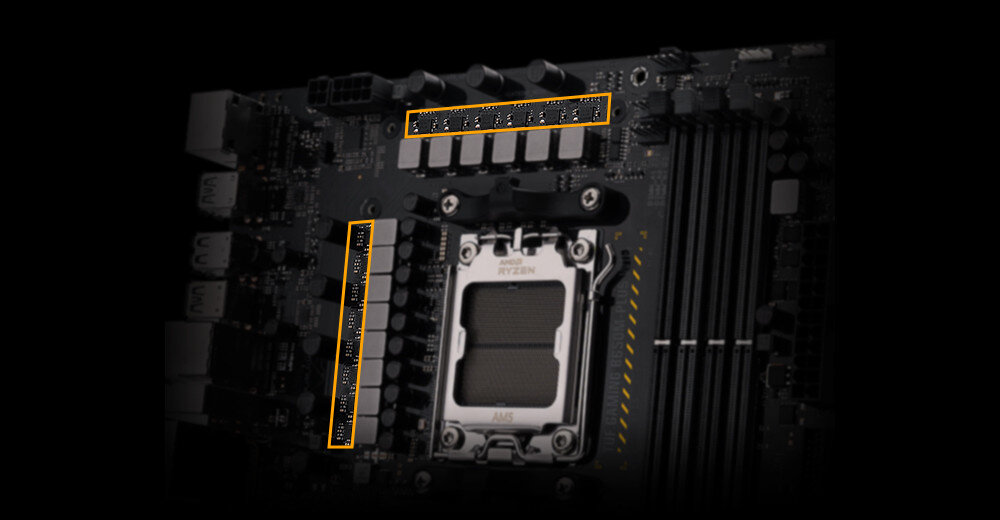 Płyta główna ASUS TUF Gaming B650M-Plus WiFi - zasilanie 