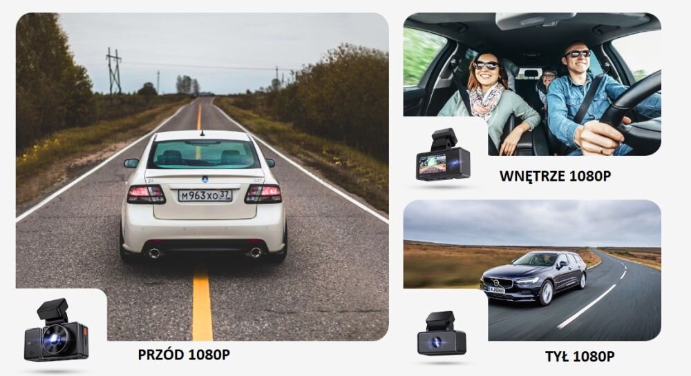 Wideorejestrator VANTRUE E3  obiektyw rozdzielczość nagrywanie kąt zapis sensor czujnik montaż wymiary ładowanie zasilanie auto samochód rejestrowanie karta pamięć pojemność ładowarka obraz zdjęcia filmy aplikacja sterowanie 