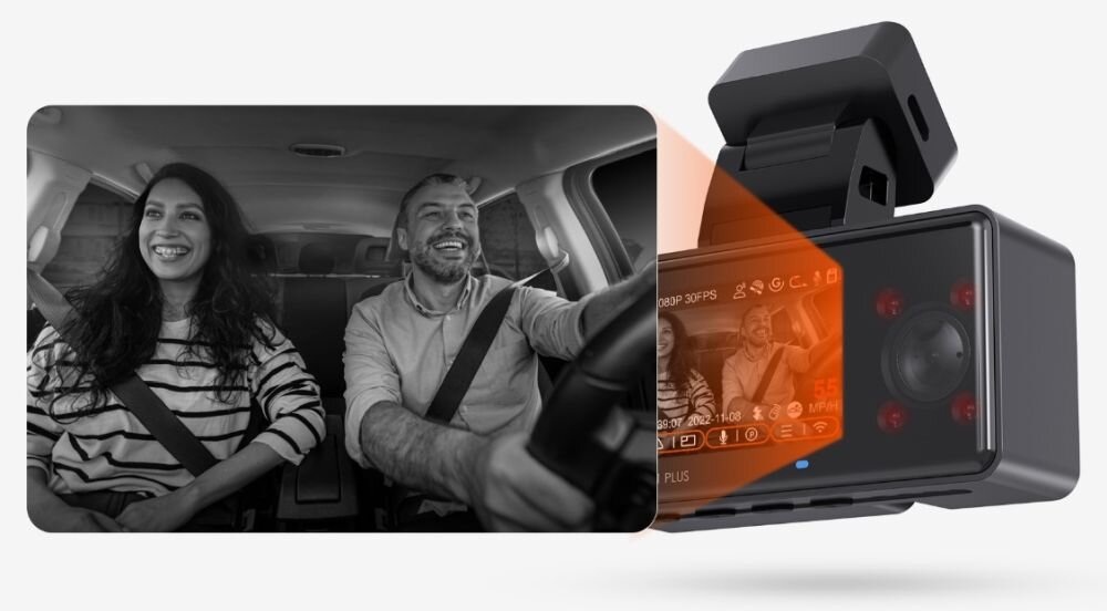 Wideorejestrator VANTRUE E3  obiektyw rozdzielczość nagrywanie kąt zapis sensor czujnik montaż wymiary ładowanie zasilanie auto samochód rejestrowanie karta pamięć pojemność ładowarka obraz zdjęcia filmy aplikacja sterowanie 