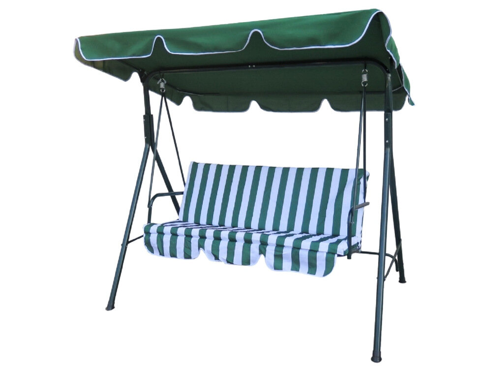 Huśtawka ogrodowa MIRPOL Livia solina trwała stabilna wytrzymała z wysokiej jakości materiałów z wytrzymałej stali odporna na warunki atmosferyczne obciążenie do 220 kg