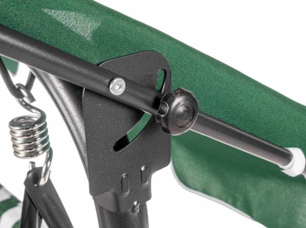 Huśtawka ogrodowa MIRPOL Livia daszek ochrona przed słońce drobnym deszczem regulacja kąta pochylenia