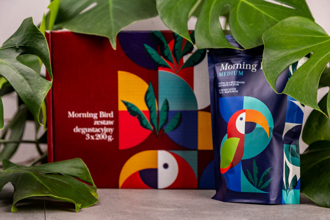 Kawa ziarnista MORNING BIRD Set 3 X 200 g