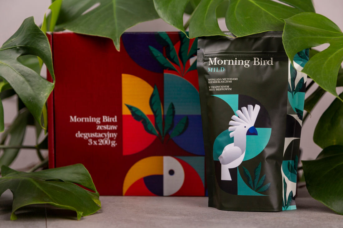 Kawa ziarnista MORNING BIRD Set 3 X 200 g