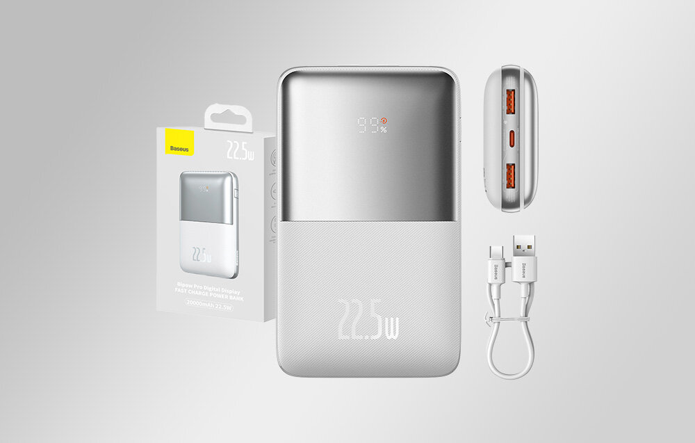 Powerbank BASEUS Bipow Pro 20000mAh wygoda ładowanie błyskawiczne ładowanie3 urządzenia akumulator lekka poręczna konstrukcja użytkownicy