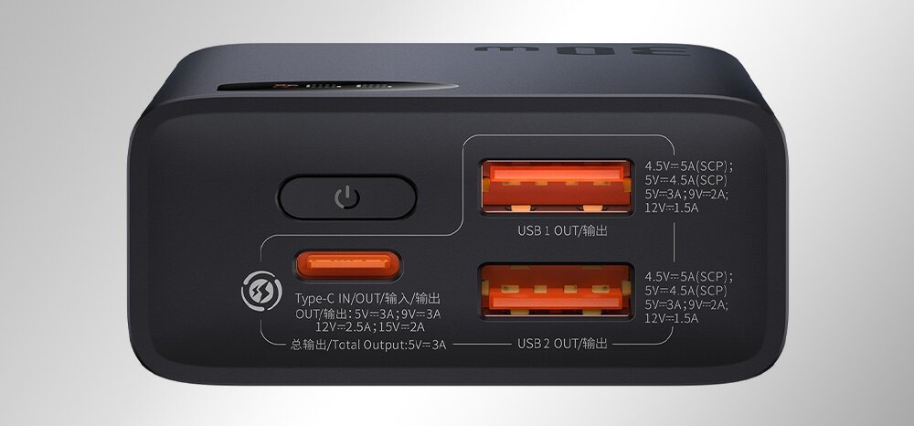 Powerbank BASEUS Adaman2 10000 mAh 30W ladowanie moc wydajnosc urzadzenia