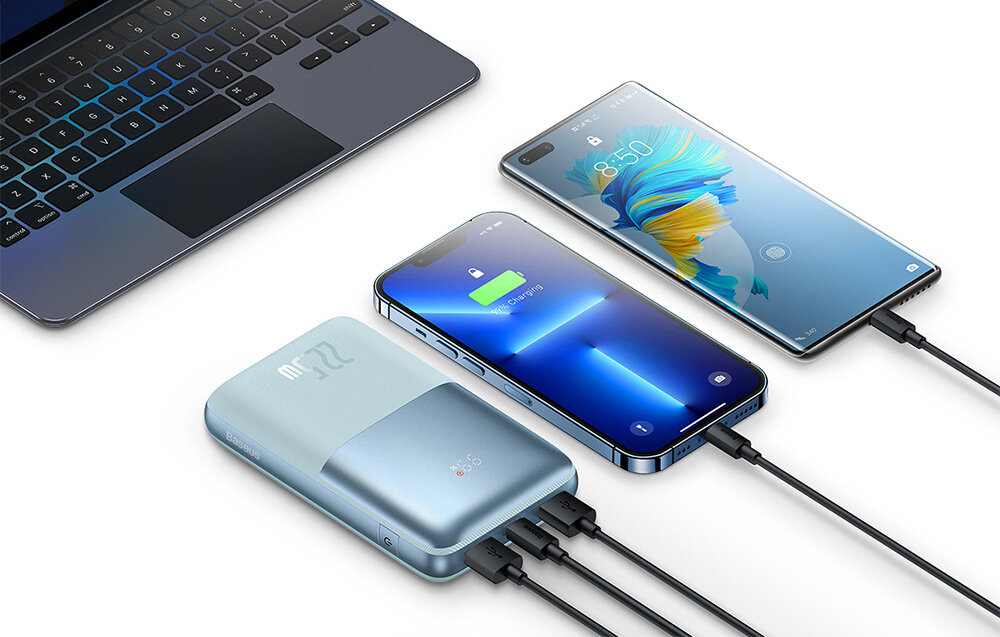 Powerbank BASEUS Bipow Pro 20000mAh wygoda ładowanie błyskawiczne ładowanie3 urządzenia akumulator lekka poręczna konstrukcja użytkownicy