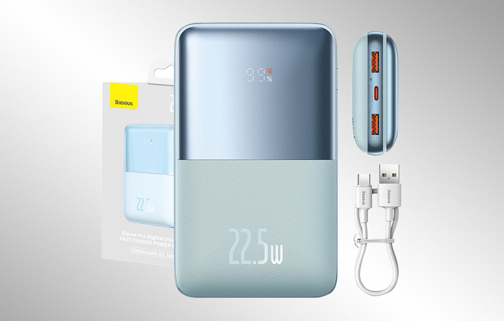 Powerbank BASEUS Bipow Pro 20000mAh wygoda ładowanie błyskawiczne ładowanie3 urządzenia akumulator lekka poręczna konstrukcja użytkownicy