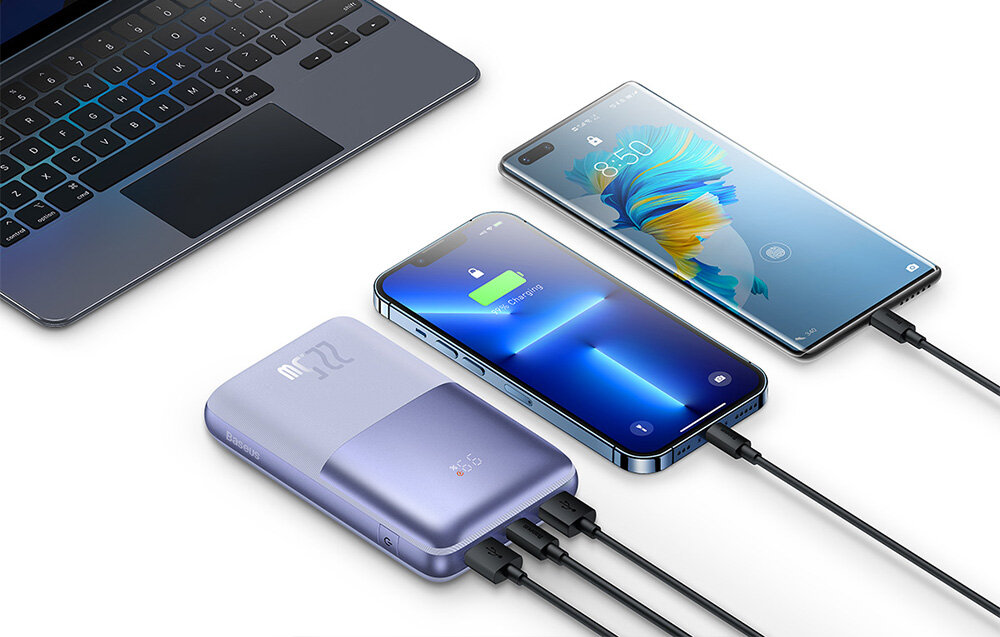 Powerbank BASEUS Bipow Pro 20000mAh wygoda ładowanie błyskawiczne ładowanie3 urządzenia akumulator lekka poręczna konstrukcja użytkownicy