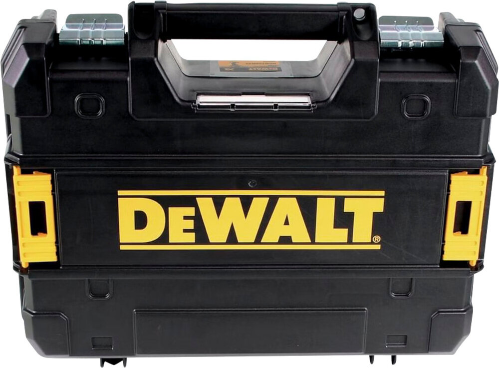 Wiertarko-wkrętarka DEWALT DCD800E1T wysokiej walizka transportowa z twardego i wytrzymalego tworzywa sztucznego wysoka odpornosc na uszkodzenia ochrona