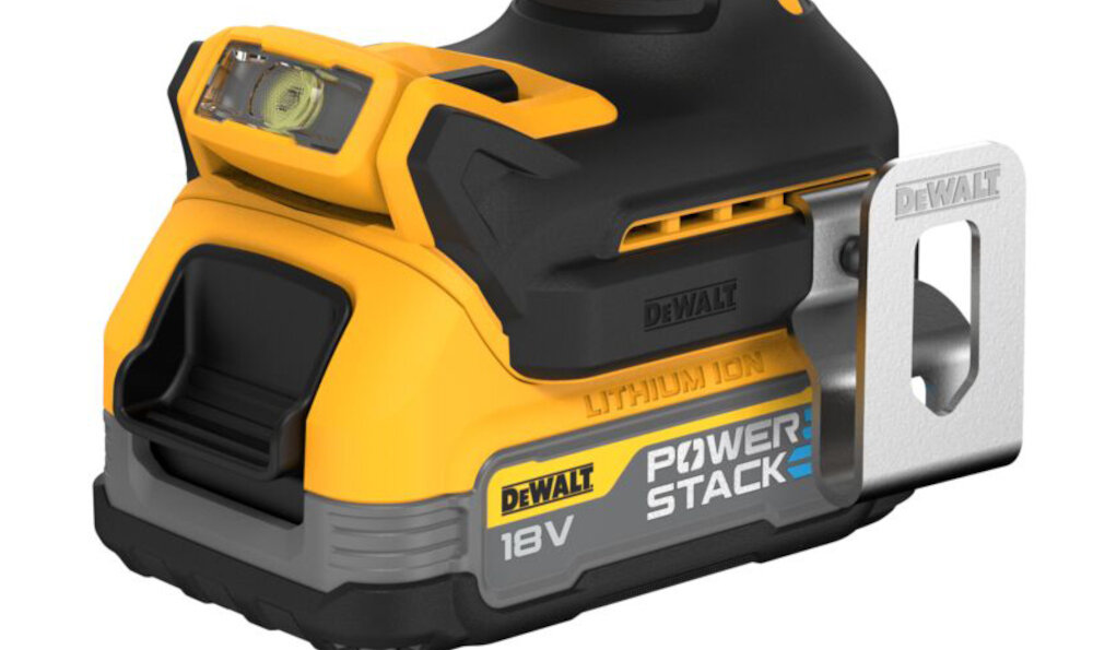 Wiertarko-wkrętarka DEWALT DCD800E1T zaczep do paska wygodne bezpieczne przenoszenie mobilnosc efektywnosc pracy