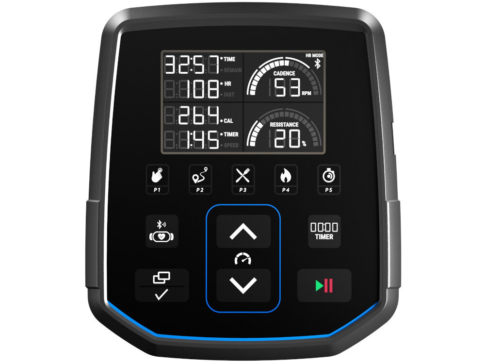 Rower spinningowy HORIZON FITNESS Indoor Cycle 7.0 IC-22 komputer parametry czas prędkość dystans spalone kalorie puls sparuj swój telefon Bluetooth 50 elektronicznie sterowanych poziomów oporu zintegrowany czujnik kadencji Bluetooth aplikacja ZONE