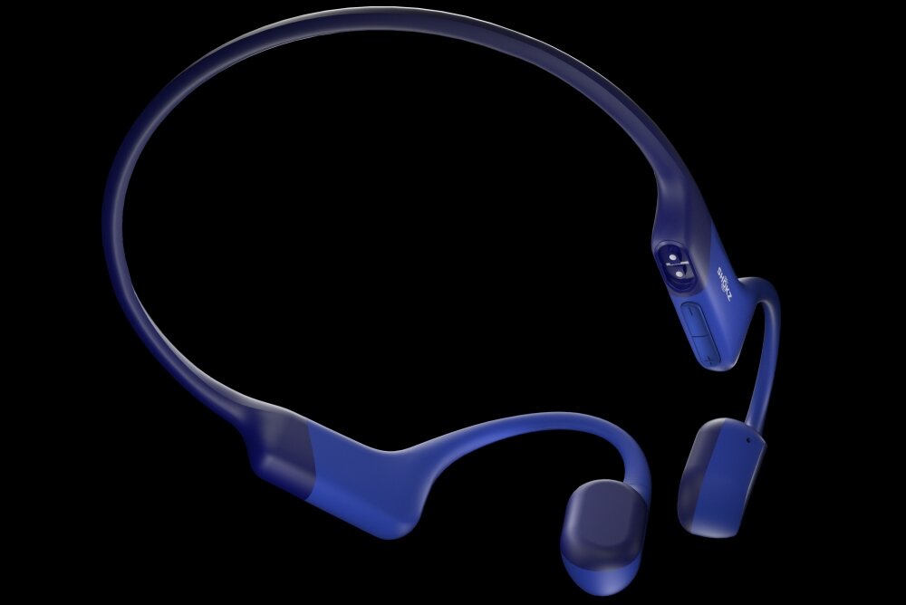 Słuchawki SHOKZ OpenRun Mini Niebieski design komfort lekkość dźwięk jakość wrażenia słuchowe ergonomia lekkość sport aktywność podróże czas pracy działanie akumulator