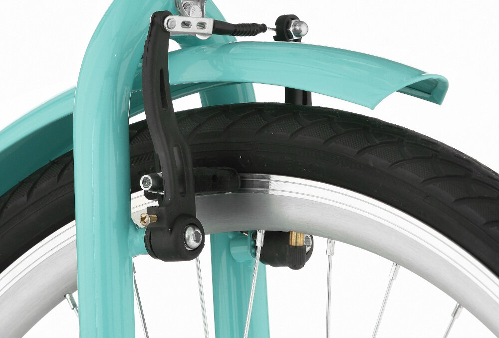 Rower miejski DAWSTAR Citybike S3B 26 cali damski Lazurowy hamulce przedni i tylny przedni hamulec V-Brake tylne hamulec piasta samohamowana SHIMANO