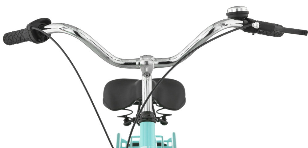 Rower miejski DAWSTAR Citybike S3B 26 cali damski Lazurowy stalowo-aluminiowa kierownica typu miejskiego lekka manetki kierownicy antypoślizgowy materiał dzwonek