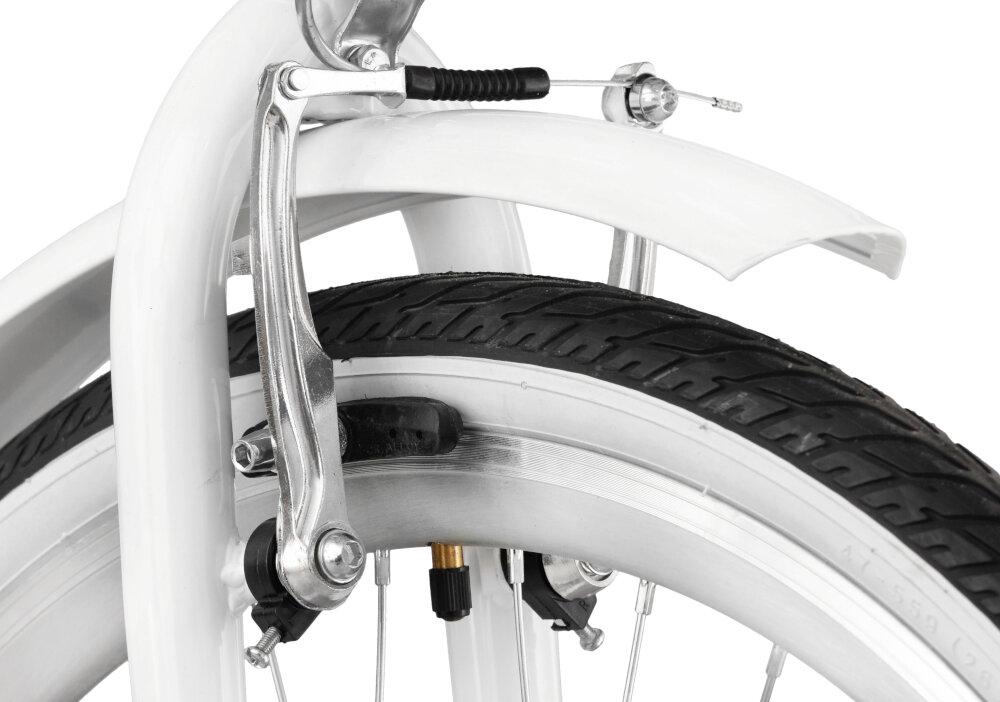 Rower miejski DAWSTAR Citybike S7B 26 cali damski Biały hamulce V-Brake lekkie duża siła hamowania