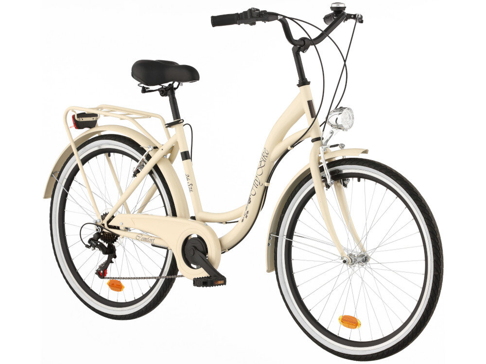 Rower miejski DAWSTAR Citybike S7B 26 cali damski Cappuccino rama 2-letnia gwarancja najwyższa część
