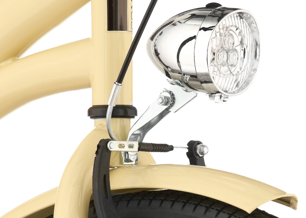 Rower miejski DAWSTAR Retro S1B 28 cali damski Cappuccino oświetlenie ledowe tylne i przednie