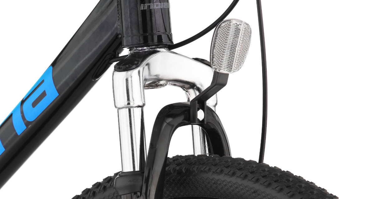 Rower górski <b>MTB INDIANA X-Rock 3.6</b> M17 26 cali męski Czarno-czerwony amortyzator redukcja drgania