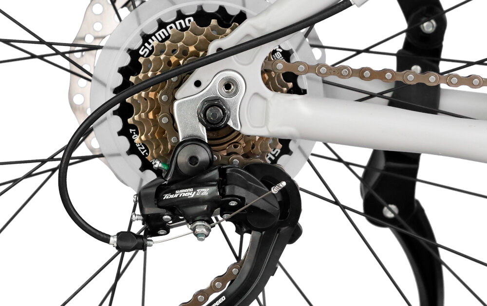 Rower górski MTB INDIANA Fat Bike M18 26 cali męski Szary tylne przerzutki SHIMANO Tourney 7 biegów manetki SHIMANO Revoshift gwarancja niezawodności