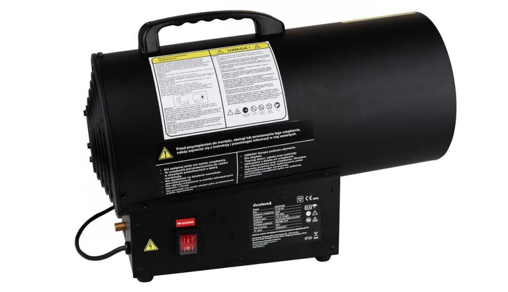 DURATERM NGDR30 nagrzewnica gazowa nagrzewnica wentylator przepływ powietrze cyrkulacja zabezpieczenie gaz bezpieczeństwo