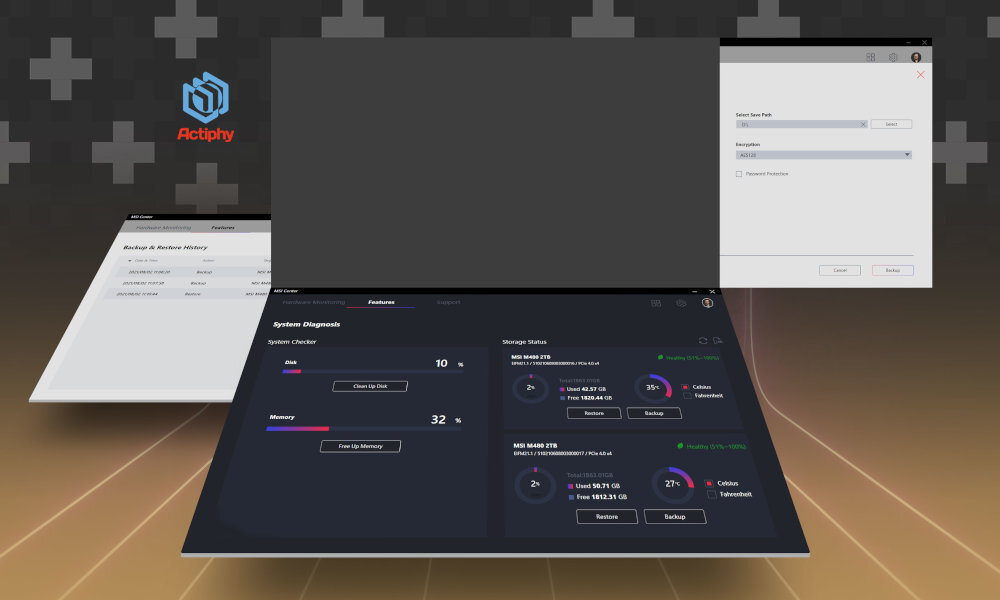 MSI Spatium M450 1TB SSD aplikacja aplikacja