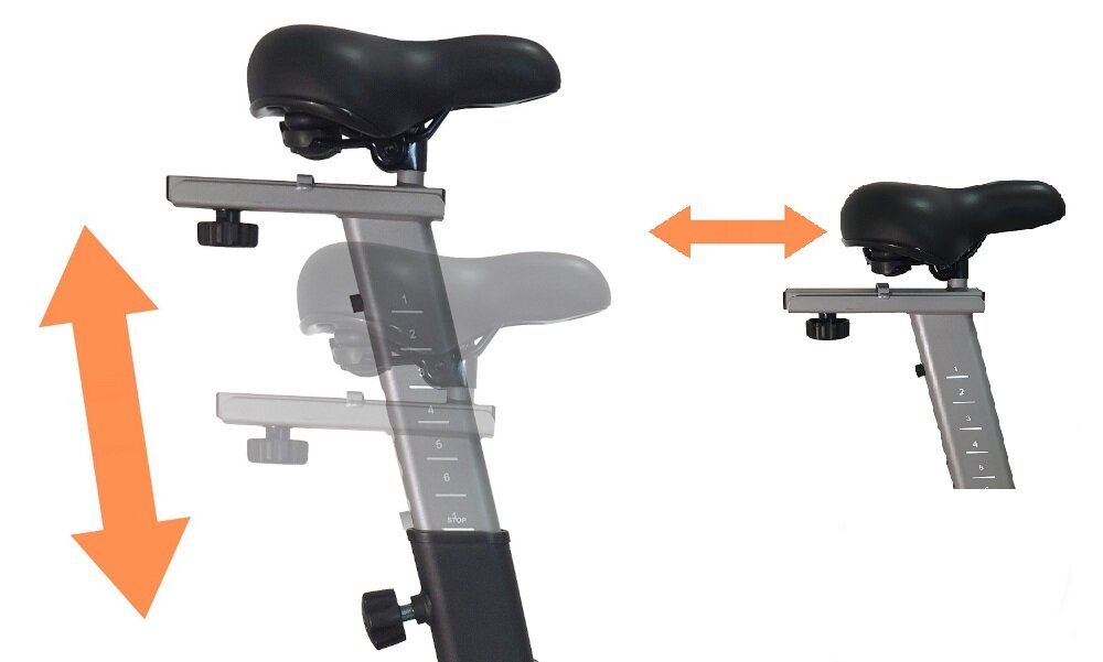 Rower spinningowy HERTZ FITNESS XR-110 Pro regulacja siodełka w pionie w poziomie