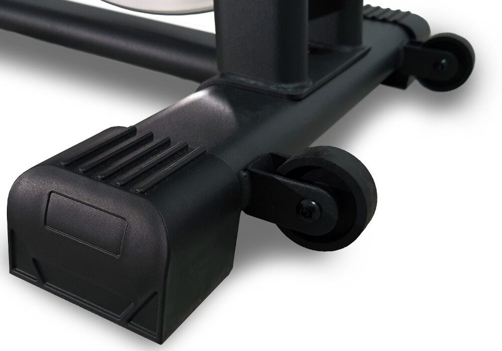 Rower spinningowy HERTZ FITNESS XR-110 Pro starannie wyselekcjonowane materiały szerokie podstawy regulacja poziomowania kółka transportowe waga maszyny 25 kg