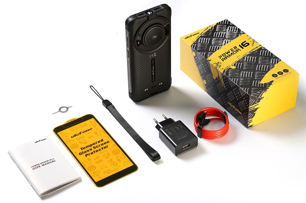 Smartfon ULEFONE Power Armor 16 Pro ekran bateria aparat procesor ram pamięć pojemność rozdzielczość zdjęcia filmy opis dane cechy blokady system łączność wifi bluetooth obudowa szkło odporność porty muzyka transfer sieć przekątna matryca waga czujniki oled amoled ips