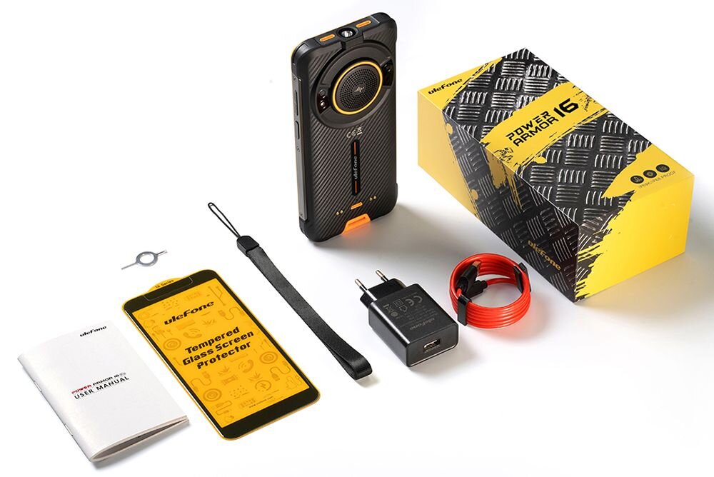 Smartfon ULEFONE Power Armor 16 Pro ekran bateria aparat procesor ram pamięć pojemność rozdzielczość zdjęcia filmy opis dane cechy blokady system łączność wifi bluetooth obudowa szkło odporność porty muzyka transfer sieć przekątna matryca waga czujniki oled amoled ips