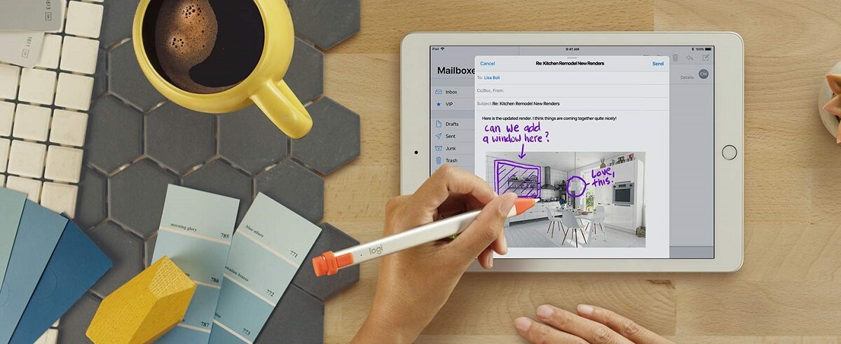 Rysik LOGITECH Crayon 914-000074 Srebrny długopis możliwości precyzja czas reakcji wymiary ergonomia konstrukcja rysowanie projekt