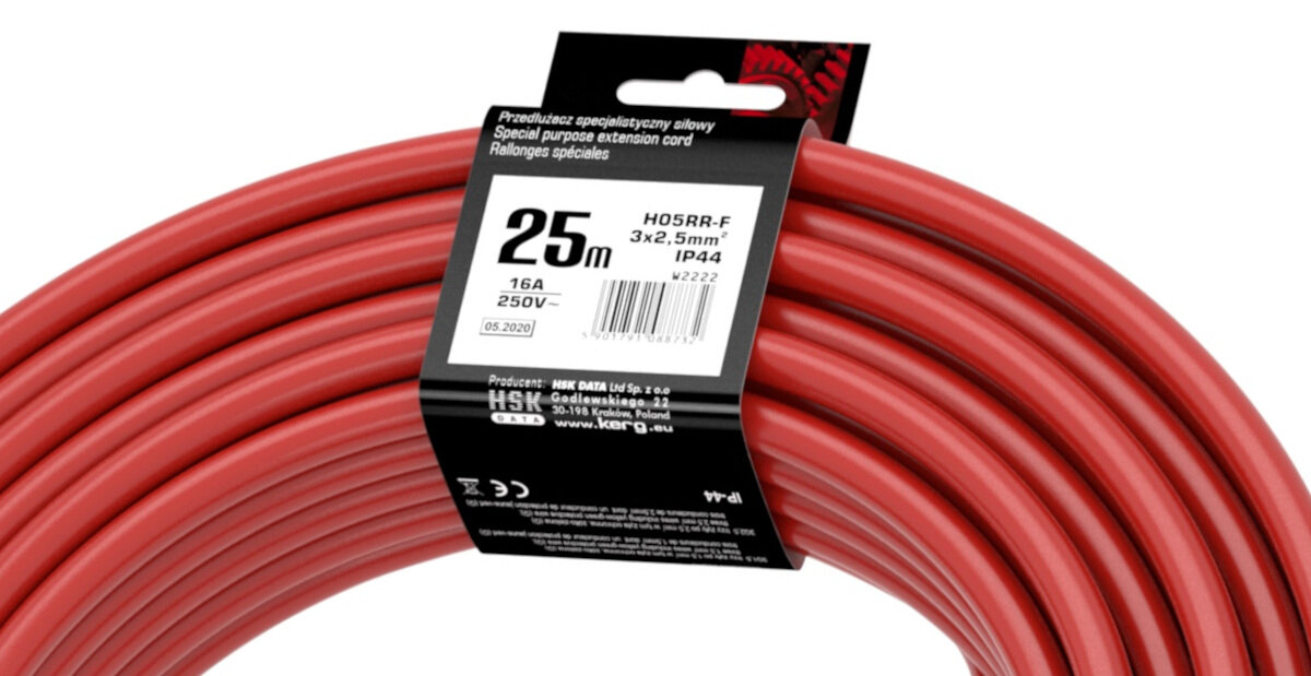 Przedłużacz KERG wytrzymałość ochrona szczelność konstrukcja kurz pył woda