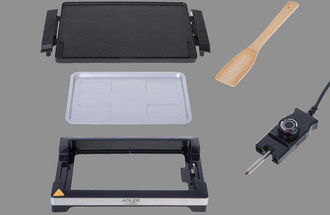 Grill elektryczny ADLER AD 6613 zestaw akcesoria komplet wyposazenie