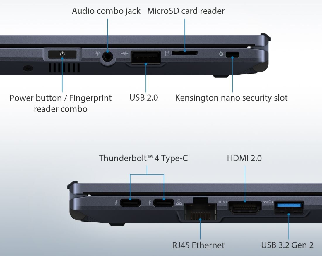 Laptop ASUS ExpertBook B5 B5402CBA  - Thunderbolt 4 USB4 HDMI RJ45 