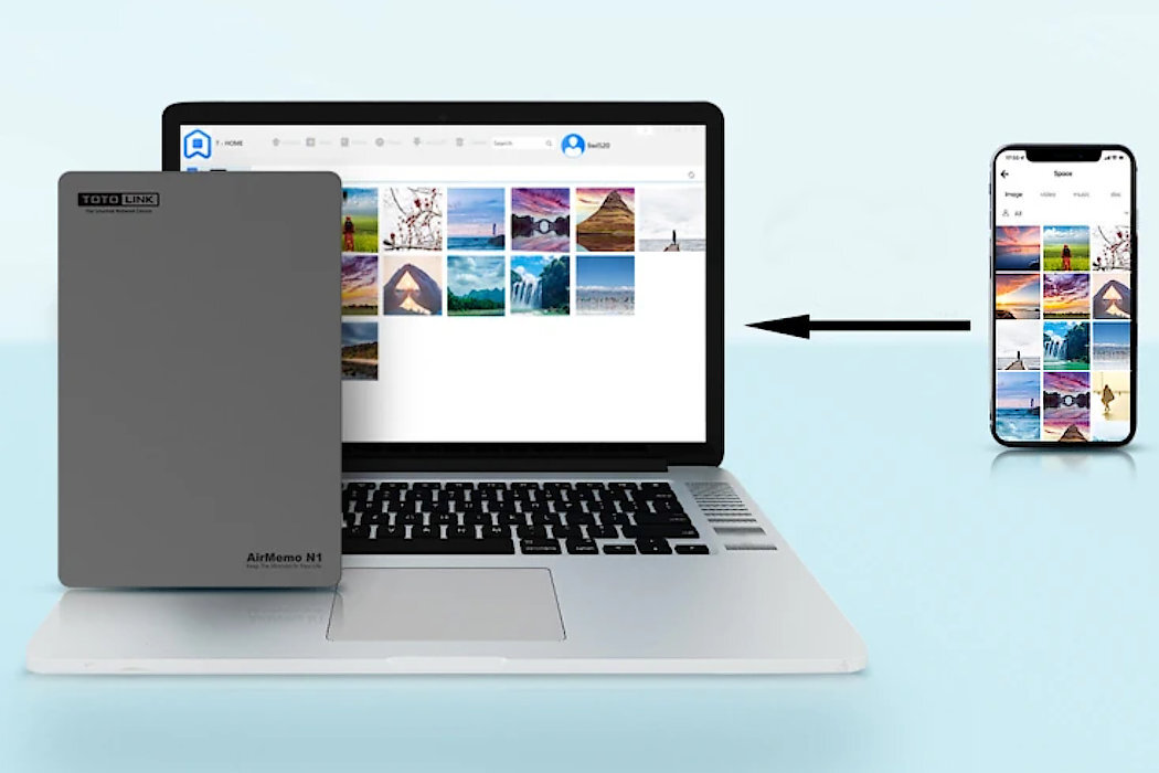 Serwer plików TOTOLINK AirMemo N1 aplikacja 