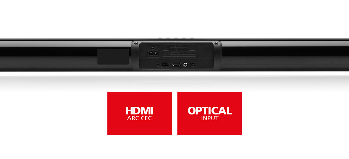 Soundbar JVC TH-E631B Czarny złącza hdmi arc złącze optyczne