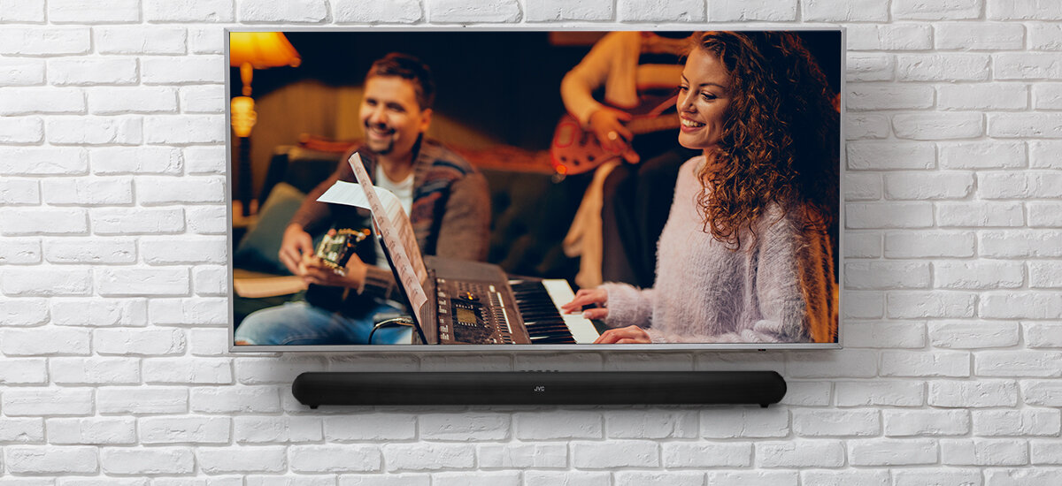 Soundbar JVC TH-E631B Czarny uchwty montażowe mocowanie na ścianie