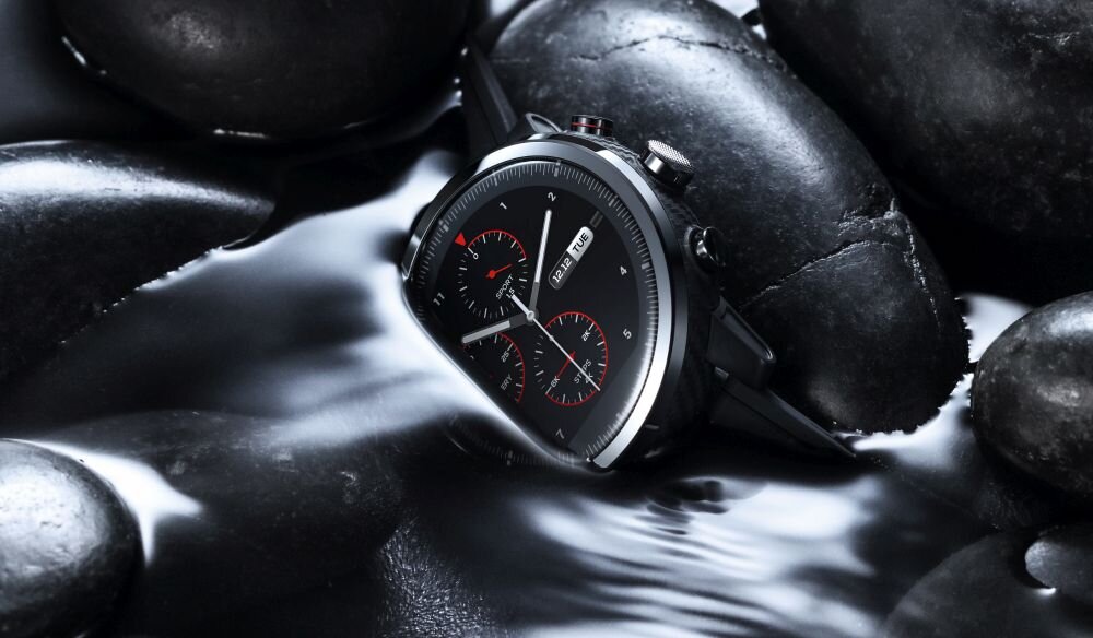 Smartwatch AMAZFIT Stratos ekran bateria czujniki zdrowie sport pasek ładowanie pojemność rozdzielczość łączność sterowanie krew puls rozmowy smartfon aplikacja