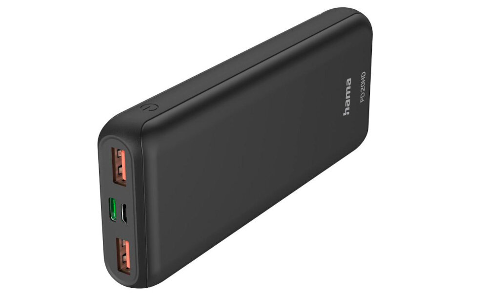 Powerbank HAMA Power Pack PD20-HD 20000 mAh Antracytowy wygoda ładowanie powerbank urządzenia bezpieczeństwo quick charge