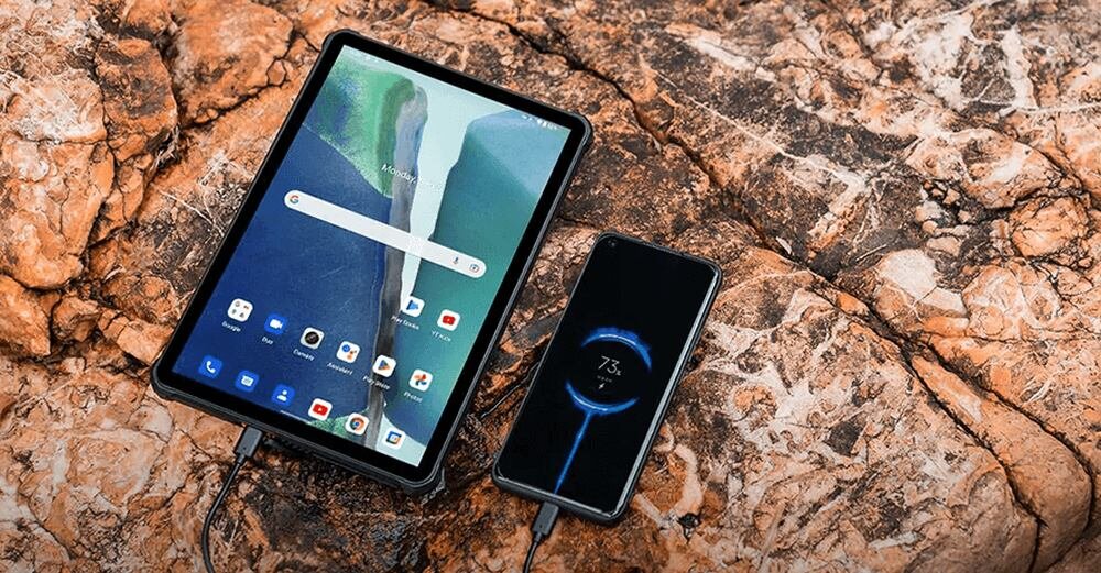 TABLET OUKITEL RT2 rozdzielczość rdzenie przekątna czujniki aparat głośnik czas pracy procesor transmisja danych waga wifi pamięć złącza zestaw 