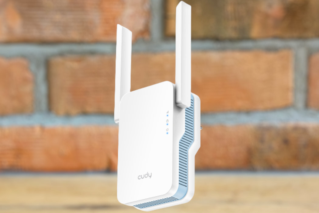 Wzmacniacz sieci CUDY RE1800 pomoc wzmocnienie prostota podłączenie anteny rozszerzenie 2.4GHz 5GHz osiągnięcia HD