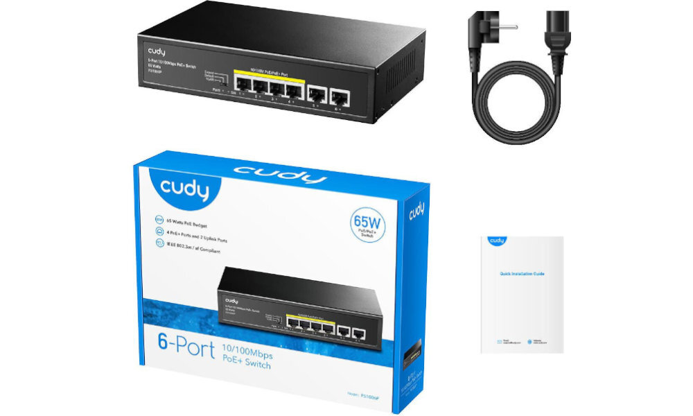 Switch CUDY FS1006P wyposażenie